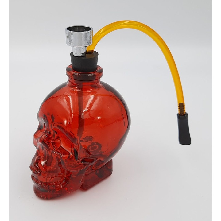 Pipa, Sticla, 9x8x5,5 cm, Rosu