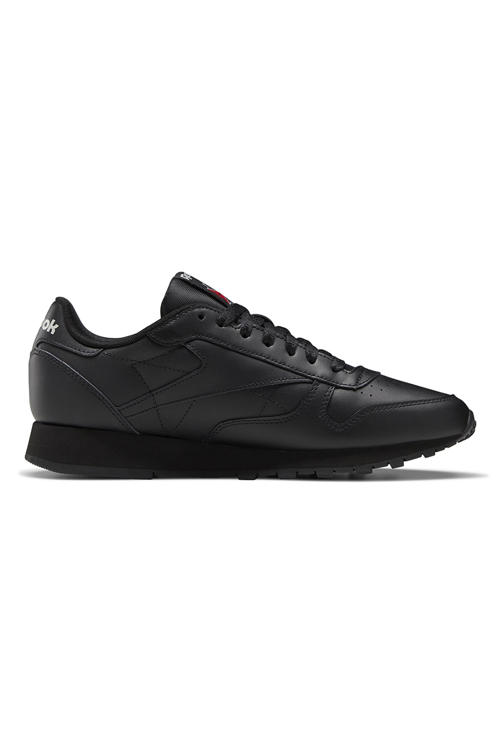 Reebok, Pantofi sport de piele Classic, Negru,
