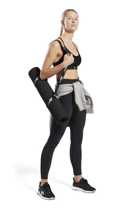 Reebok, Bustiera cu bretele incrucisate, pentru antrenament Lux, Negru