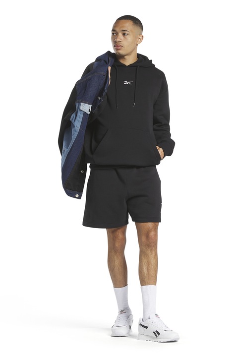 Reebok, Classics logómintás rövidnadrág oldalzsebekkel, Fekete