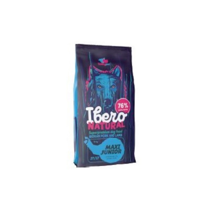 Hrana uscata caini Ibero, Maxi Junior, Porc/Miel, 12kg/3kg