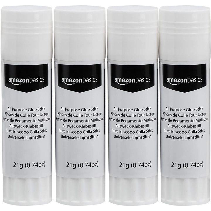 Set lipici solid, lavabil, 21 g, pachet de 4 tuburi