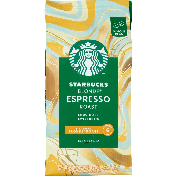 Starbucks Blonde Espresso Roast szemes kávé, 450g