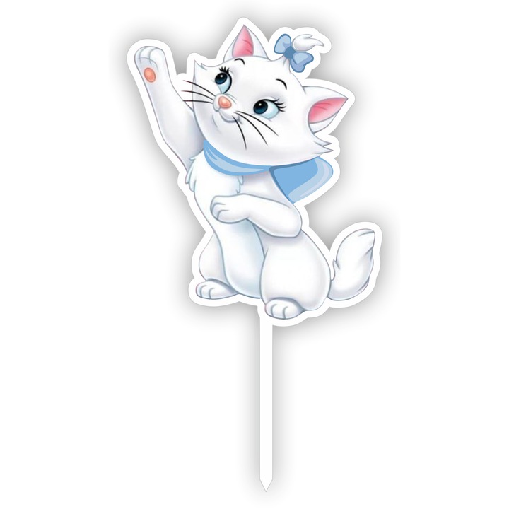 Topper tort UV Pisicuta Marie, Inedit Print, TC668, Plexiglas, 10 cm