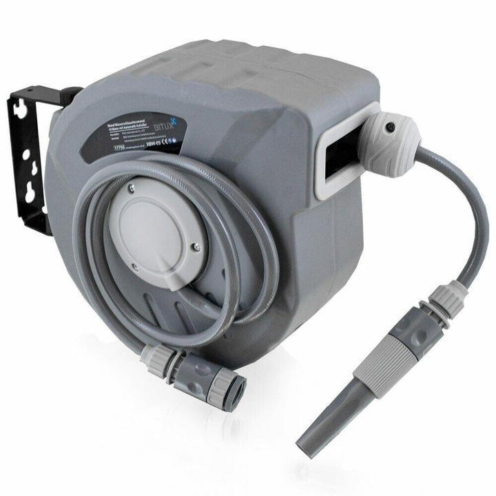 Прибиращ се маркуч за вода за градината, BITUXX, 20 м, сив