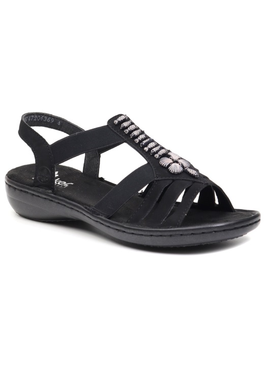 Sandale dama 60806 00 negru, Rieker, Negru