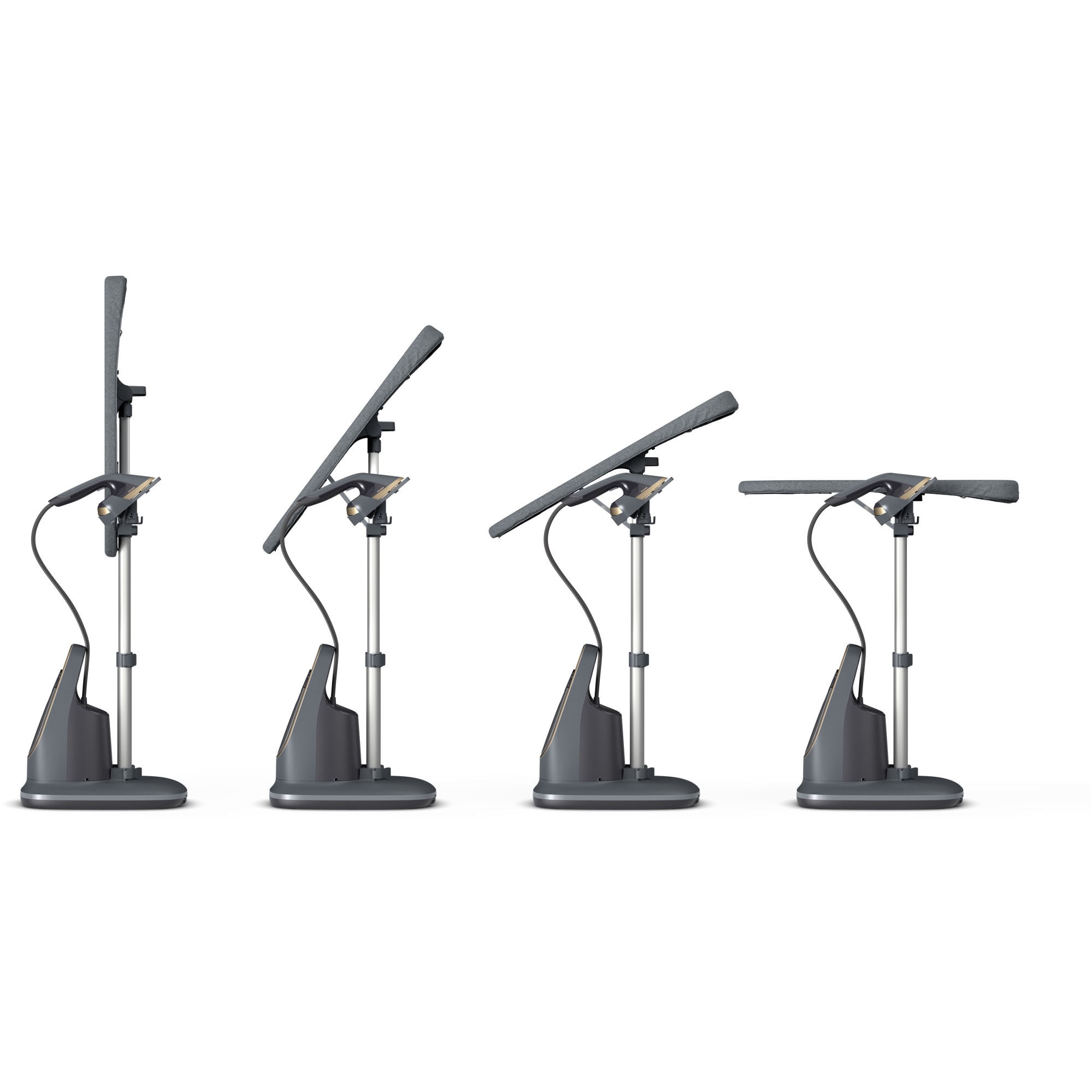 Aparat de calcat vertical Philips all-in-one Seria 8500, 2200W, debit de abur continuu de 90g/min, 6 bari, 2 setari pentru intensitatea aburului (Eco si Max), rezervor de apa detasabil de 1.2L, optimalTEMP, placa de calcat cu reglaj in mai multe unghiuri