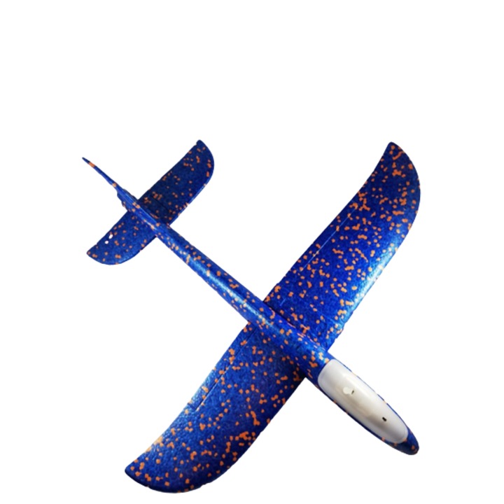 Avion de jucarie, Spuma/Polistiren, 3 ani+, Albastru
