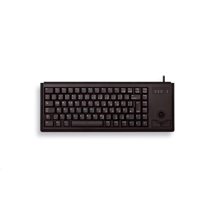 Tastatura G84-4400LUBDE-2, Cherry, Interfata USB, Trackball, 84 taste, 37 x 13.9 x 19.6 cm, Negru