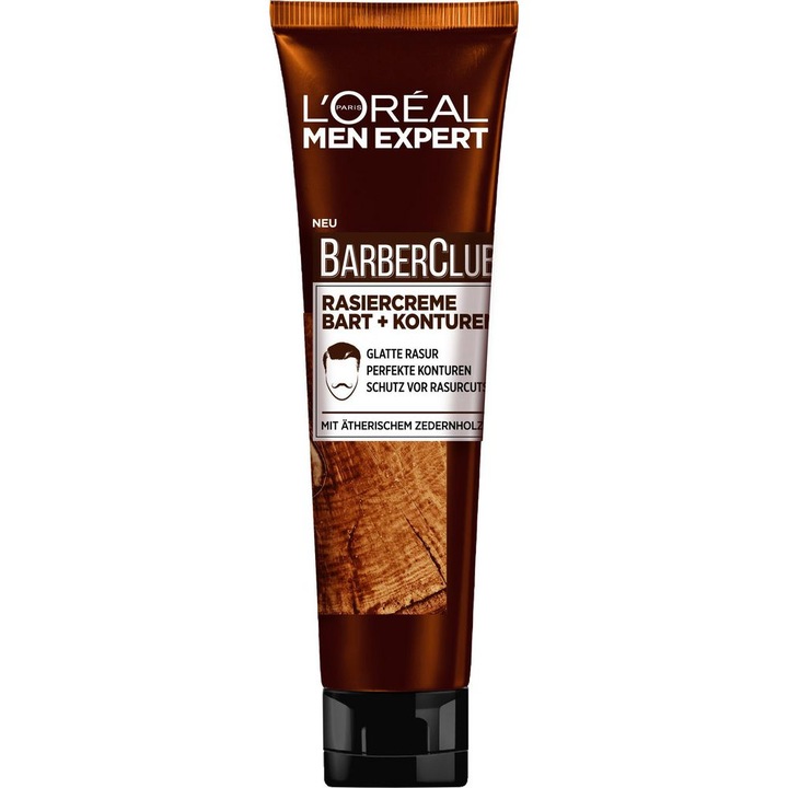 Crema de Ras, L’Oreal, Men Expert, Barber Club, protejeaza Pielea de Taieturi si Rani, 150ml