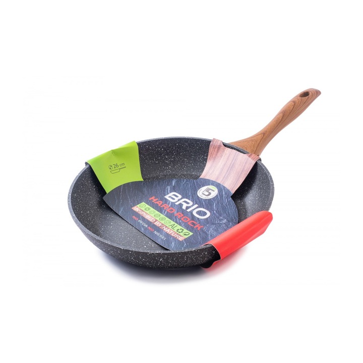 Тиган, Brio Hard Rock, индукция, 5 слоя с минерални частици 26 см, височина 4,8 см