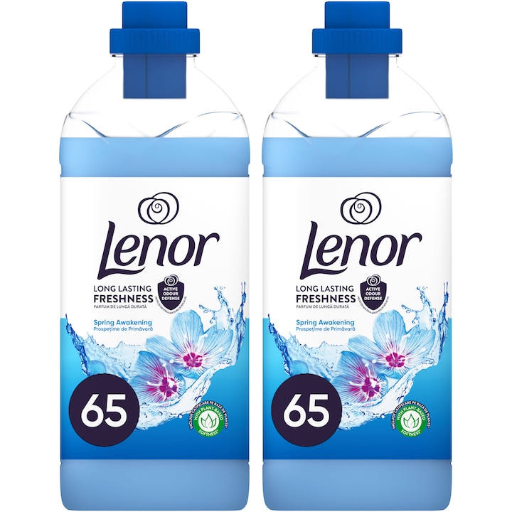 Пакет Омекотител Lenor Spring Awakening, 2 x 1,65 л, 130 пранета