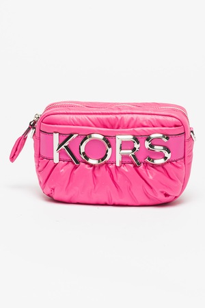 Michael Kors, Geanta crossbody cu aplicatie logo metalica, Roz - eMAG.ro
