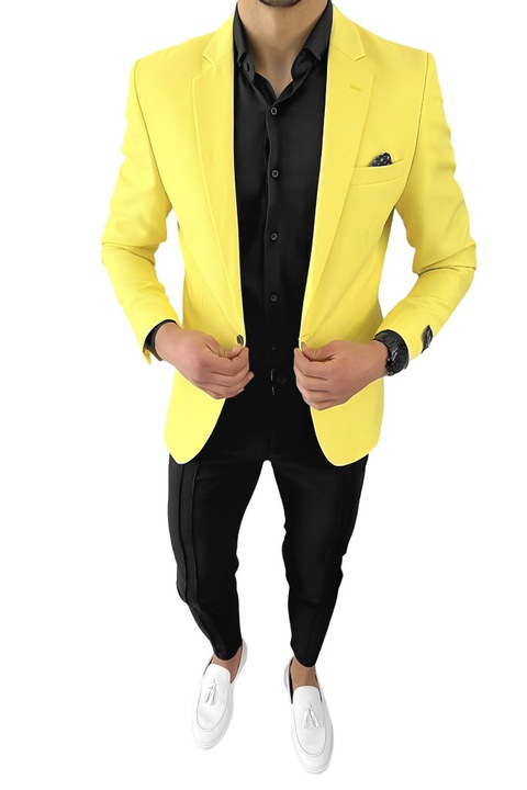 Мъжко яке, deHaine, елегантно, 10200, жълто, Жълт