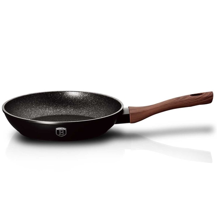 Tigaie rotunda, BERLINGER HAUS, Aluminiu/Granit, 20 cm, Negru/Maro