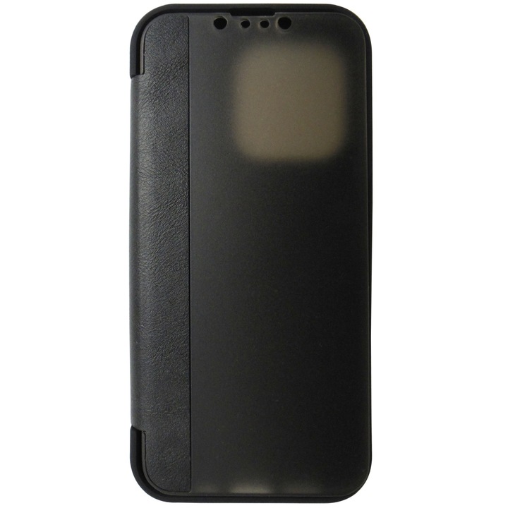 Husa tip carte negru cu fumuriu pentru Apple iPhone 14 Pro