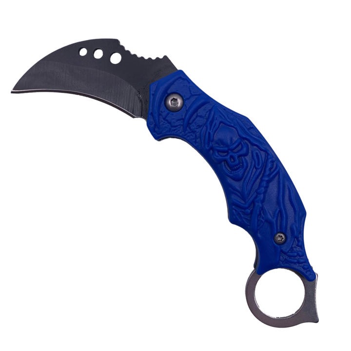 Briceag Mini Talon, 13 cm, Model Grim Reaper, Albastru, Dalimag