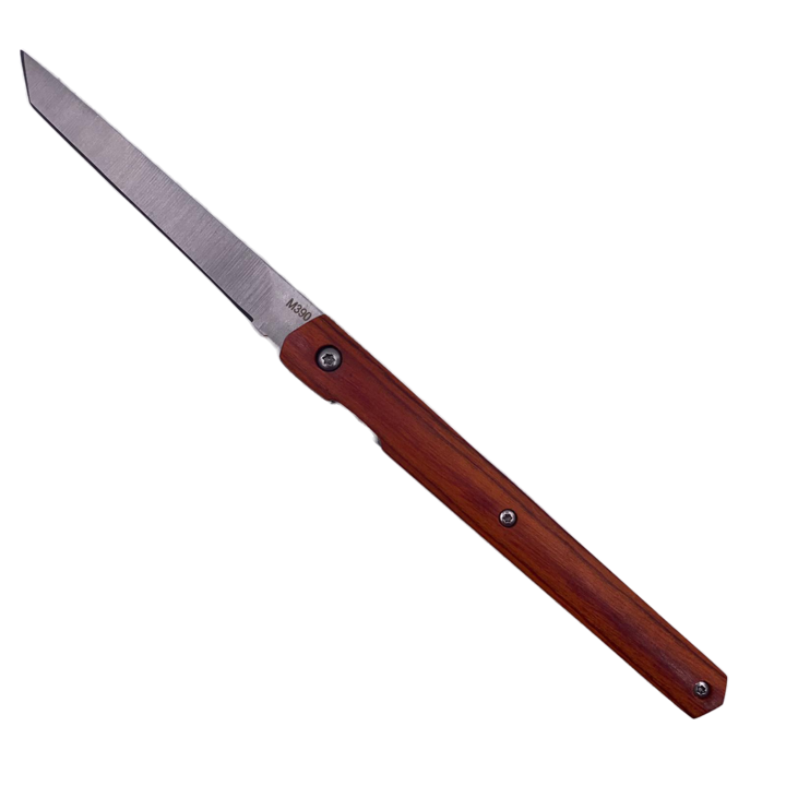 Briceag Automat Stiletto, Deschidere Rapida, Extra Light, 22 cm, Husa de Piele, Maner Lemn, Argintiu, Dalimag