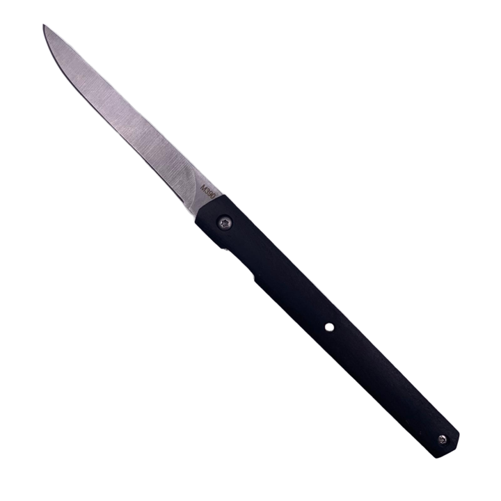 Briceag Automat Stiletto, Deschidere Rapida, Extra Light, 22 cm, Husa de Piele, Maner Lemn Black, Argintiu, Dalimag