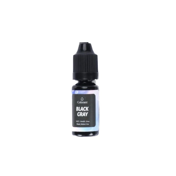 Folyékony pigment viaszhoz, gyertyákhoz, viaszolvadékokhoz, koncentrált festék, 10 ml, Sötétszürke