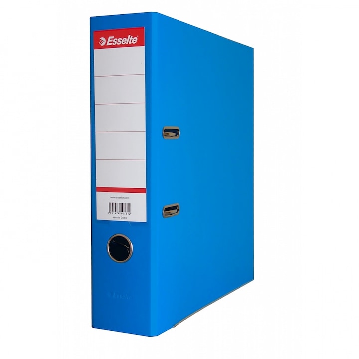 Класьор Esselte Vivida A4, 7.5 см, РР, мет. кант, сменяем етикет, син