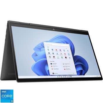 Laptop HP ENVY x360 15-ew0024nn cu procesor Intel Core i5-1240P pana la 4.40 GHz, 15.6", Full HD, IPS, Touch, 8GB DDR4, 512GB SSD, Intel Iris Xe Graphics, Windows 11 Home, Nightfall Black