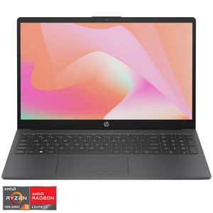 Laptop HP 15-fc0030nq cu procesor AMD Ryzen™ 3 7320U pana la 4.10 GHz, 15.6", Full HD, 8GB LPDDR5, 512GB SSD, AMD Radeon™ 610M, Free DOS, Chalkboard Gray