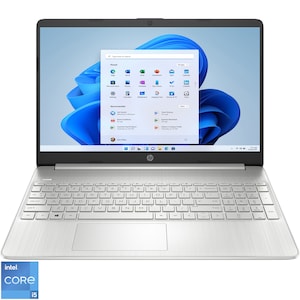 Laptop HP 15s-fq5020nq cu procesor Intel® Core™ i5-1235U pana la 4.40 GHz, 15.6", Full HD, 8GB DDR4, 512GB SSD, Intel® Iris® Xe Graphics, Windows 11 Home, Natural Silver