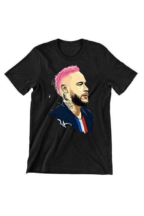 Tricou Barbati Fotbalisti, Pink Neymar, negru, XL