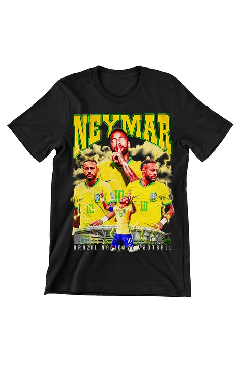 Дамска футболна тениска, Neymar, черна, 2XL