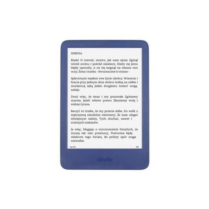 Четец на електронни книги Amazon Kindle 11 2022, 6", 300ppi, 16GB, Bluetooth, Wi-Fi, Версия без реклами, Син