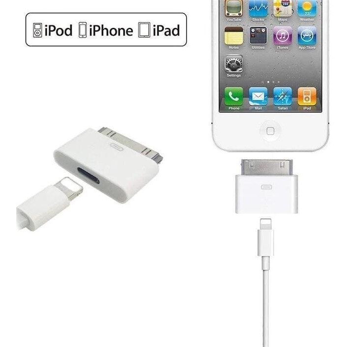 Adaptor lightning 30 pin pentru incarcare si sincronizare date eMAG.ro
