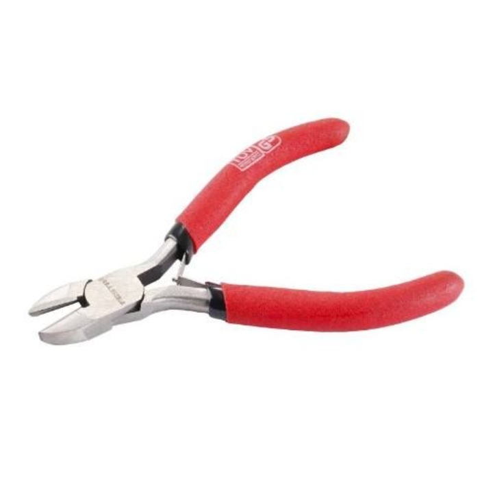 Mini oldalvágó fogó, Festa, acél/gumi, 110 mm, piros