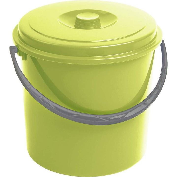Galeata cu capac, Curver, Plastic, 10l, Verde