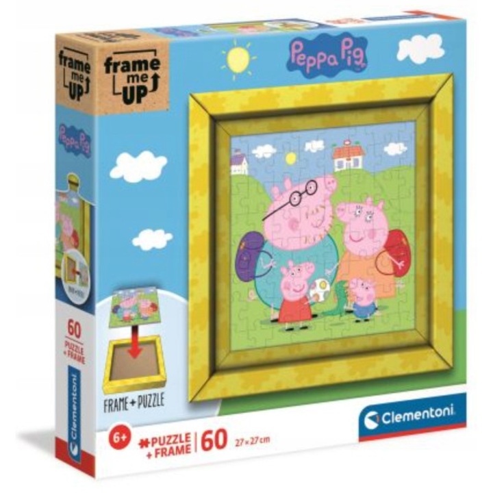 Пъзел Frame Me Peppa Pig, Clementoni, 60 части