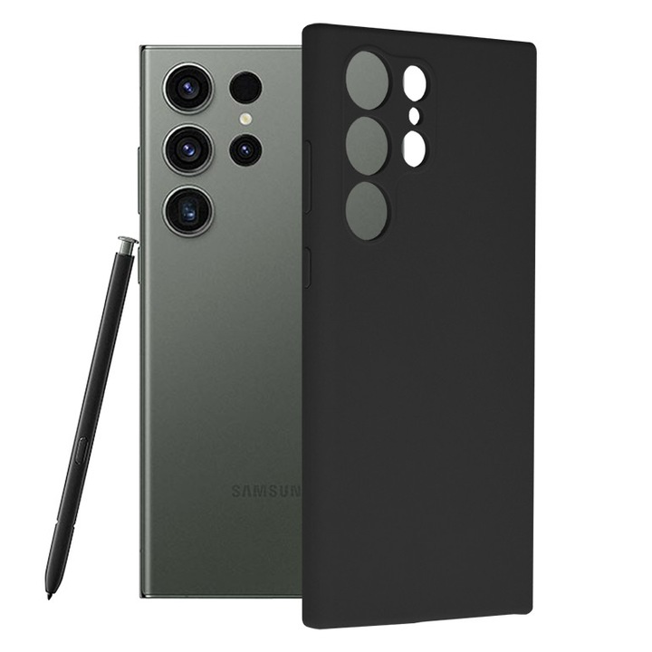 Калъф Techsuit, за Samsung Galaxy S23 Ultra, силиконов, черен