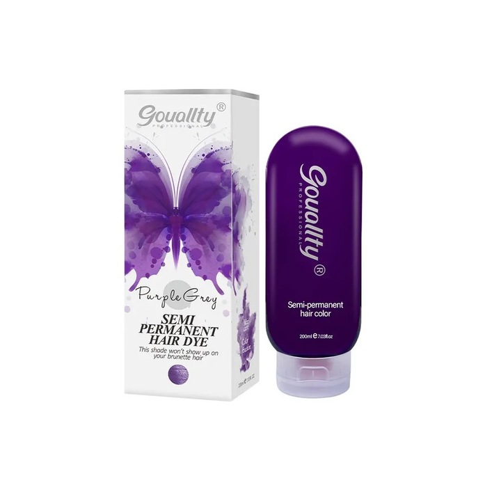 Vopsea directa semipermanenta mov fara amoniac Gouallty 200 ml - Purple Grey