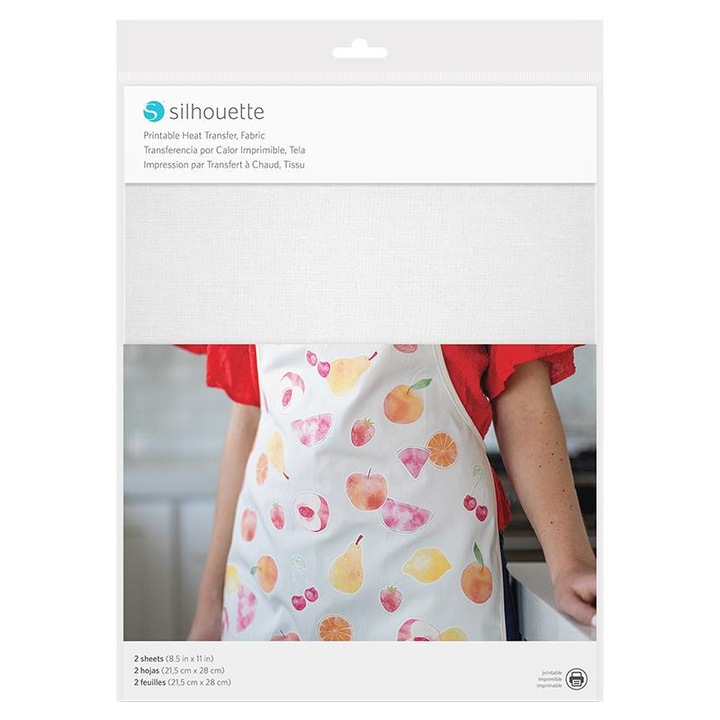 Печатна термотрансферна хартия за памучни тъкани, SILHOUETTE, Комплект от 2 бр
