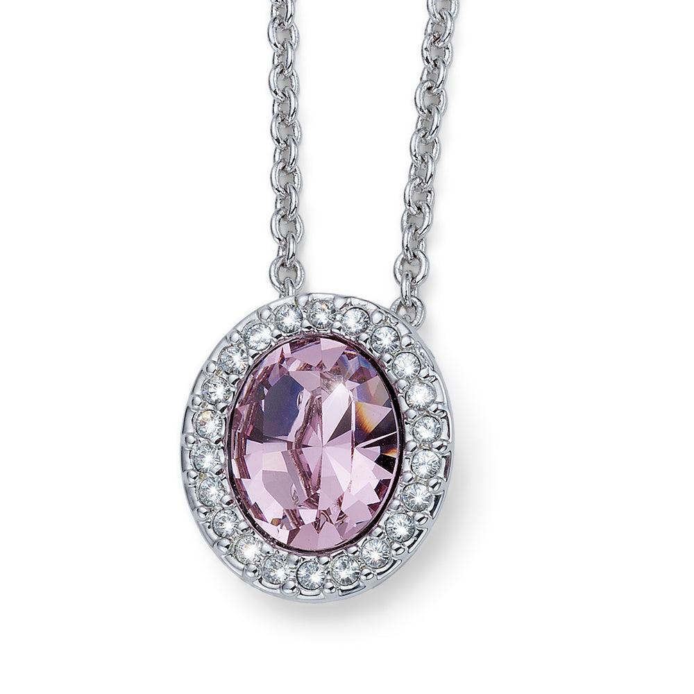 Колие Crystalp, Adriana Oval Pendant, Покритие от родий, Висулка от ...
