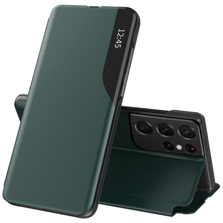 Кейс за Samsung Galaxy S21 Ultra 5G, Techsuit eFold Series, зелен