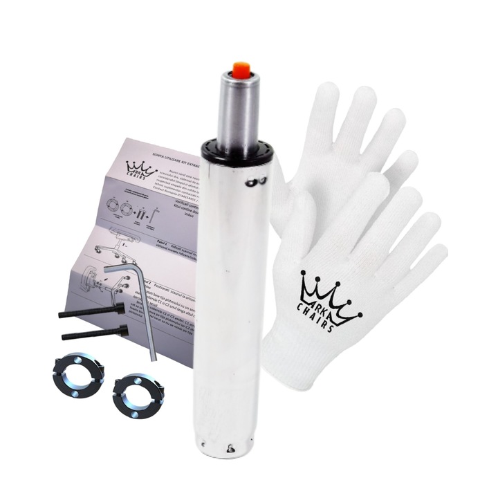 Kit profesional de extractie cu cilindru piston Arka Chairs 130 Kg, clasa 3 Profesional P3-C100 mm, corp 195 mm extensie 100mm