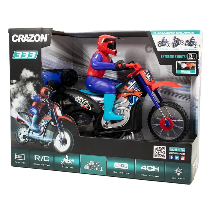 Motocicleta de jucarie, Icom Poland, +3 ani, Multicolor
