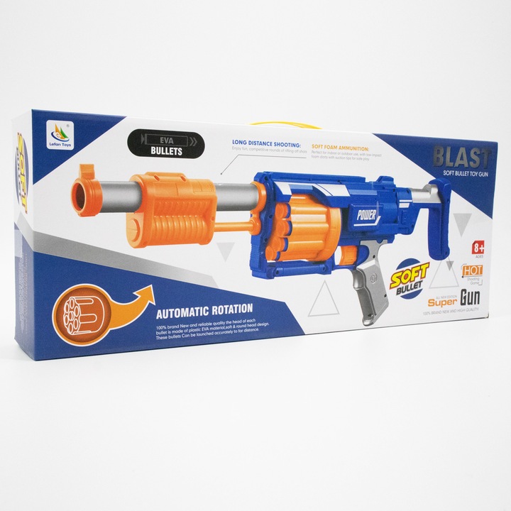 Pistol de jucarie, Icom Poland, Albsatru/Portocaliu