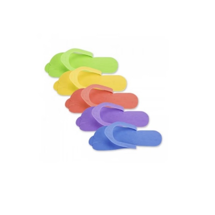 Set Papuci EVA, Interdeget, Multicolor, Marime Universala, Material Acetat Etilena-Vinil, 10 perechi/set