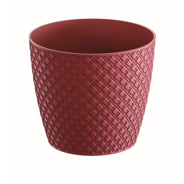 Ghiveci flori Orient, Prosperplast, Plastic, 12.8 x 11.2 cm, Rosu