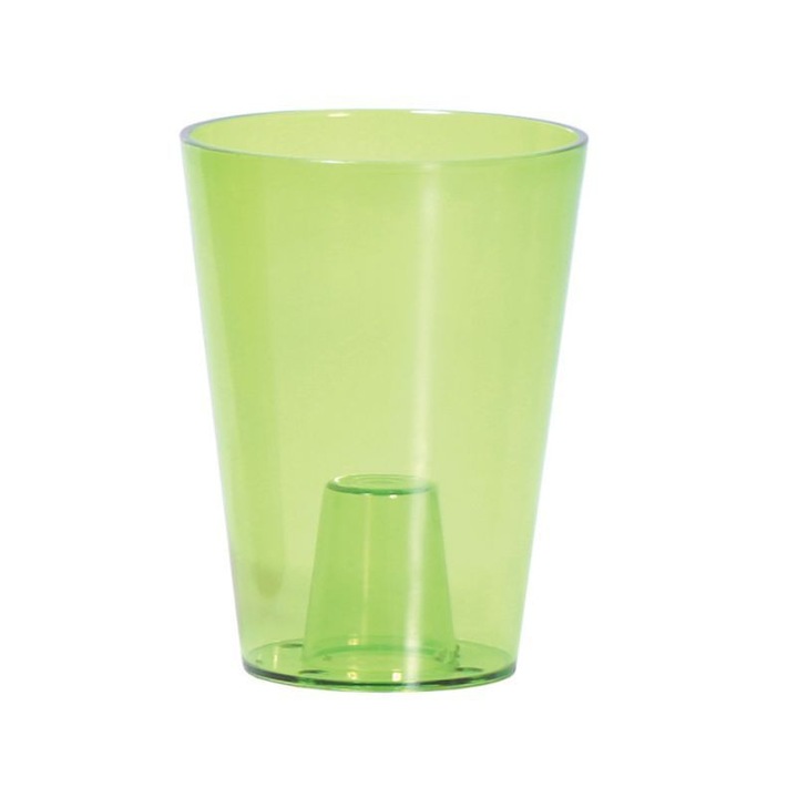 Ghiveci orhidee Coubi Orchid, Prosperplast, Plastic, 13 x 17 cm, Verde transparent