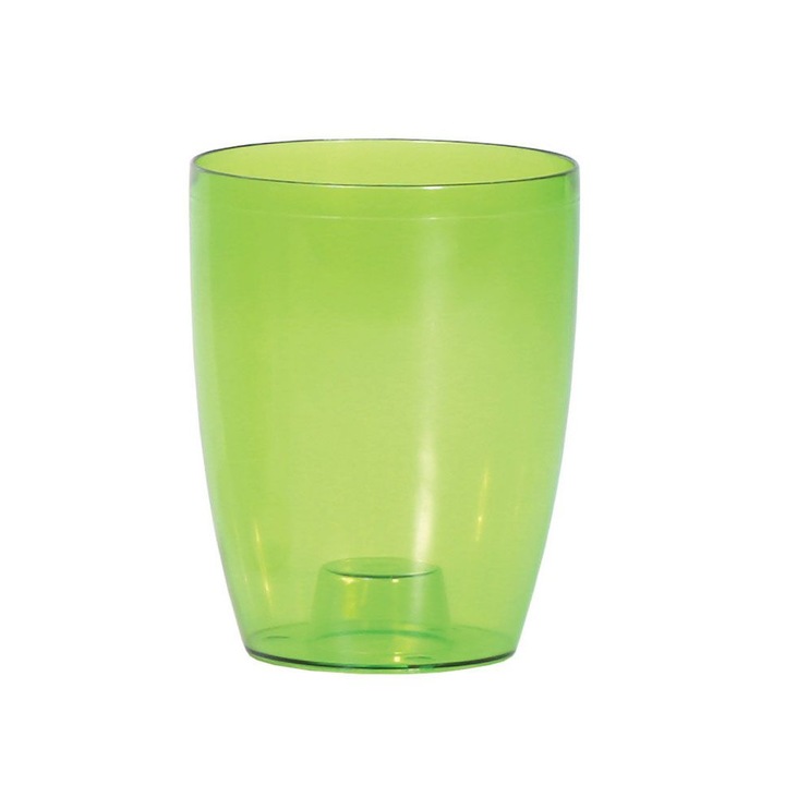 Ghiveci orhidee Coubi Orchid, Prosperplast, Plastic, 13 x 17 cm, Verde transparent
