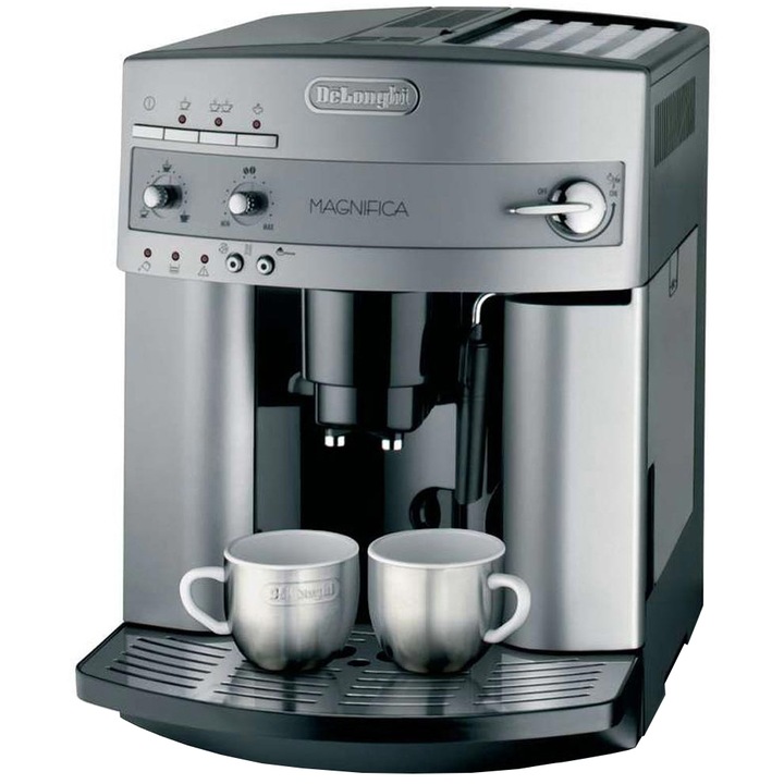 Кафеавтомат De'Longhi Magnifica ESAM 3200, Автоматична, 1450 W, 15 бара, 1.8 л, Затопляне на чашите, Сив