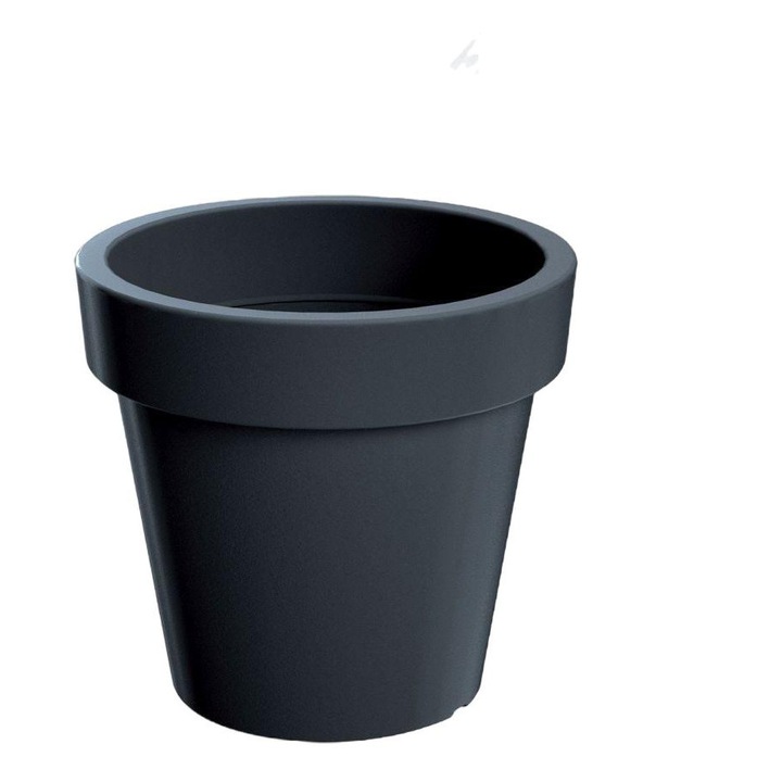 Ghiveci flori Lexo Round, Prosperplast, Plastic, 80 cm, Negru