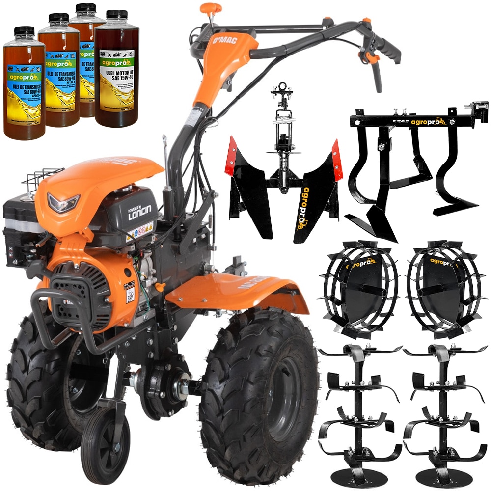 Motocultor Loncin MC 8000, motor 8 CP, 4 viteze, latime lucru 107